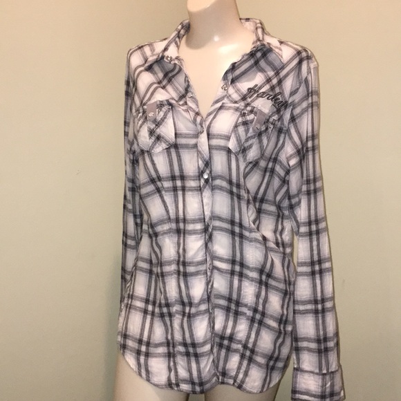 Harley Davidson Button Down Medium EUC - Picture 5 of 7